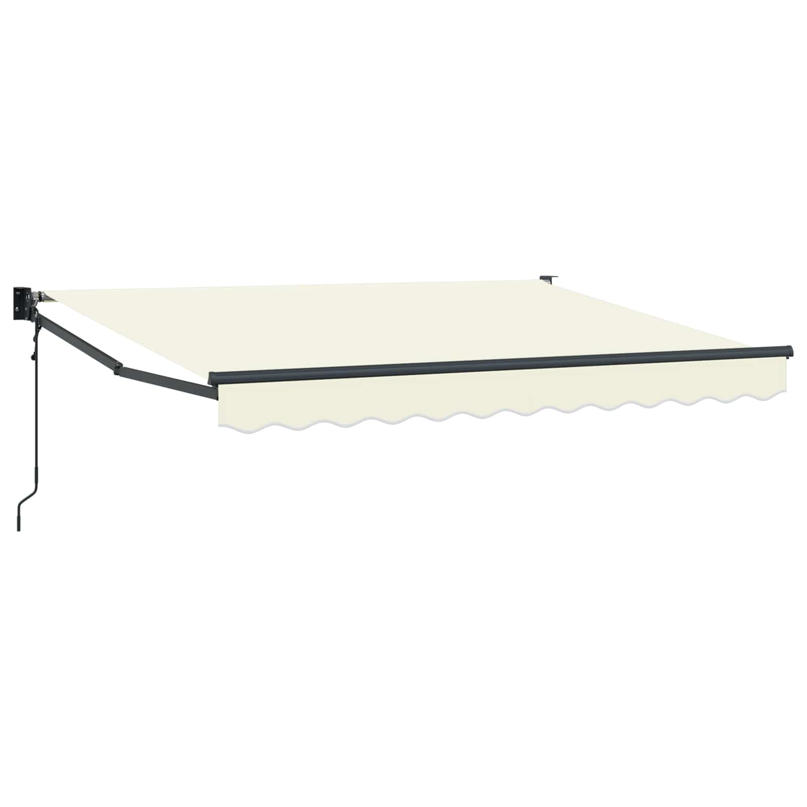 Markise Creme 3,5 x 2 m Polyester und Metall