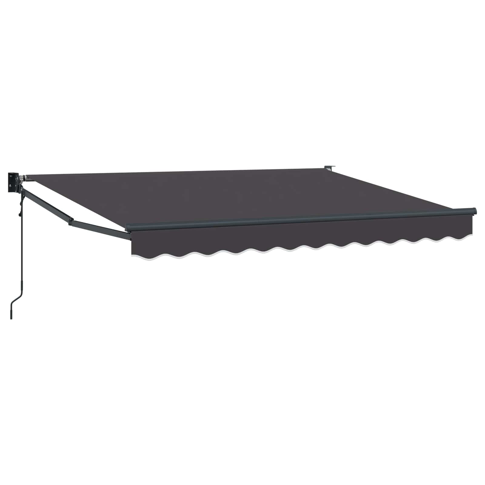Markise Anthrazit 3,5 x 2 m Polyester und Metall