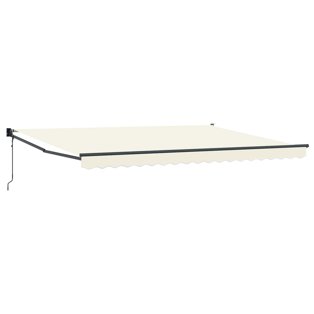 Markise Creme 4 x 2 m Polyester und Metall