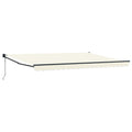 Markise Creme 4 x 2 m Polyester und Metall