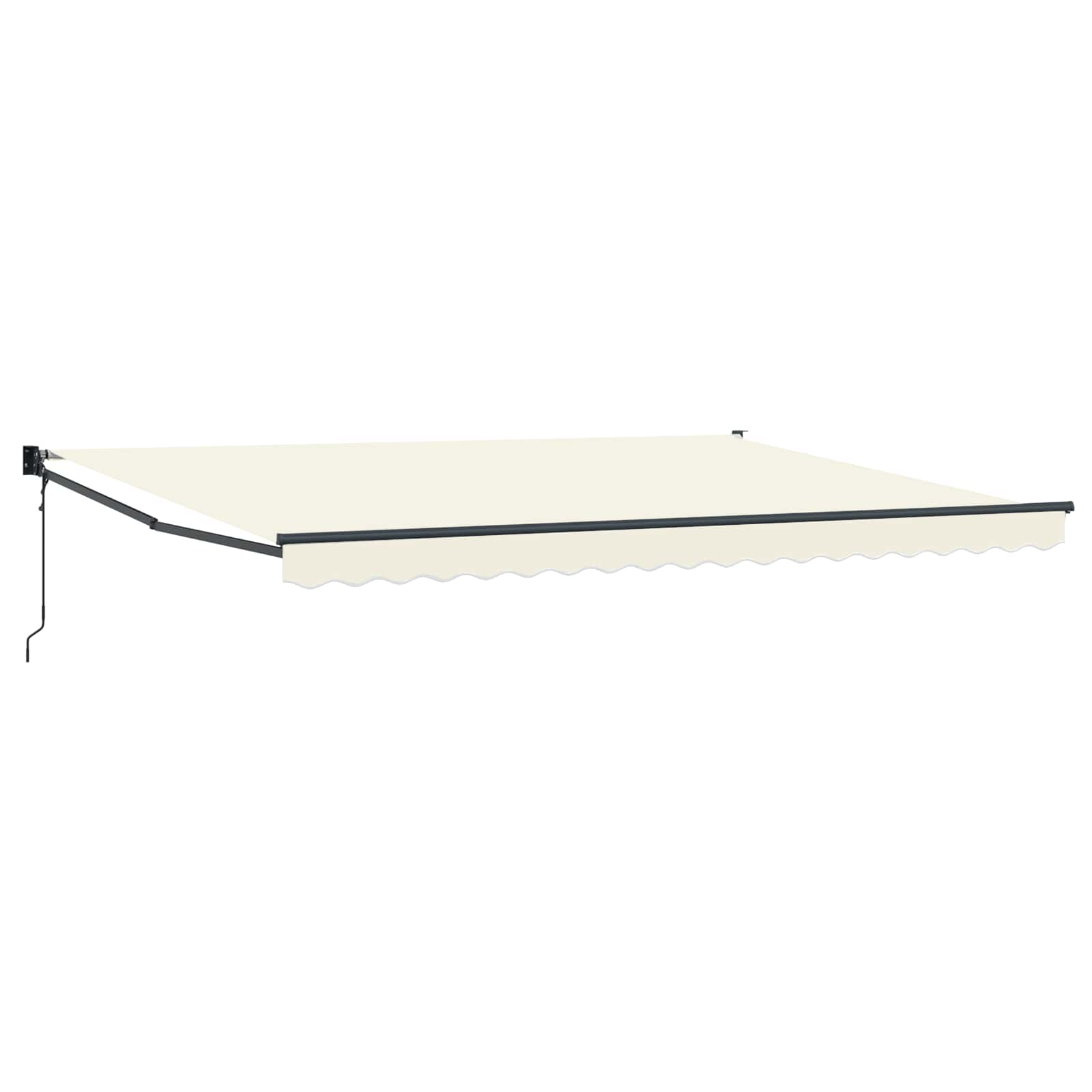 Markise Creme 4 x 2 m Polyester und Metall