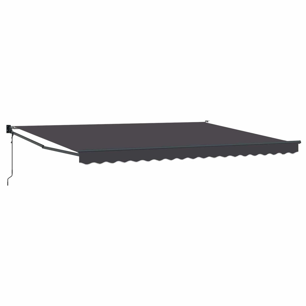 Markise Anthrazit 4 x 2 m Polyester und Metall