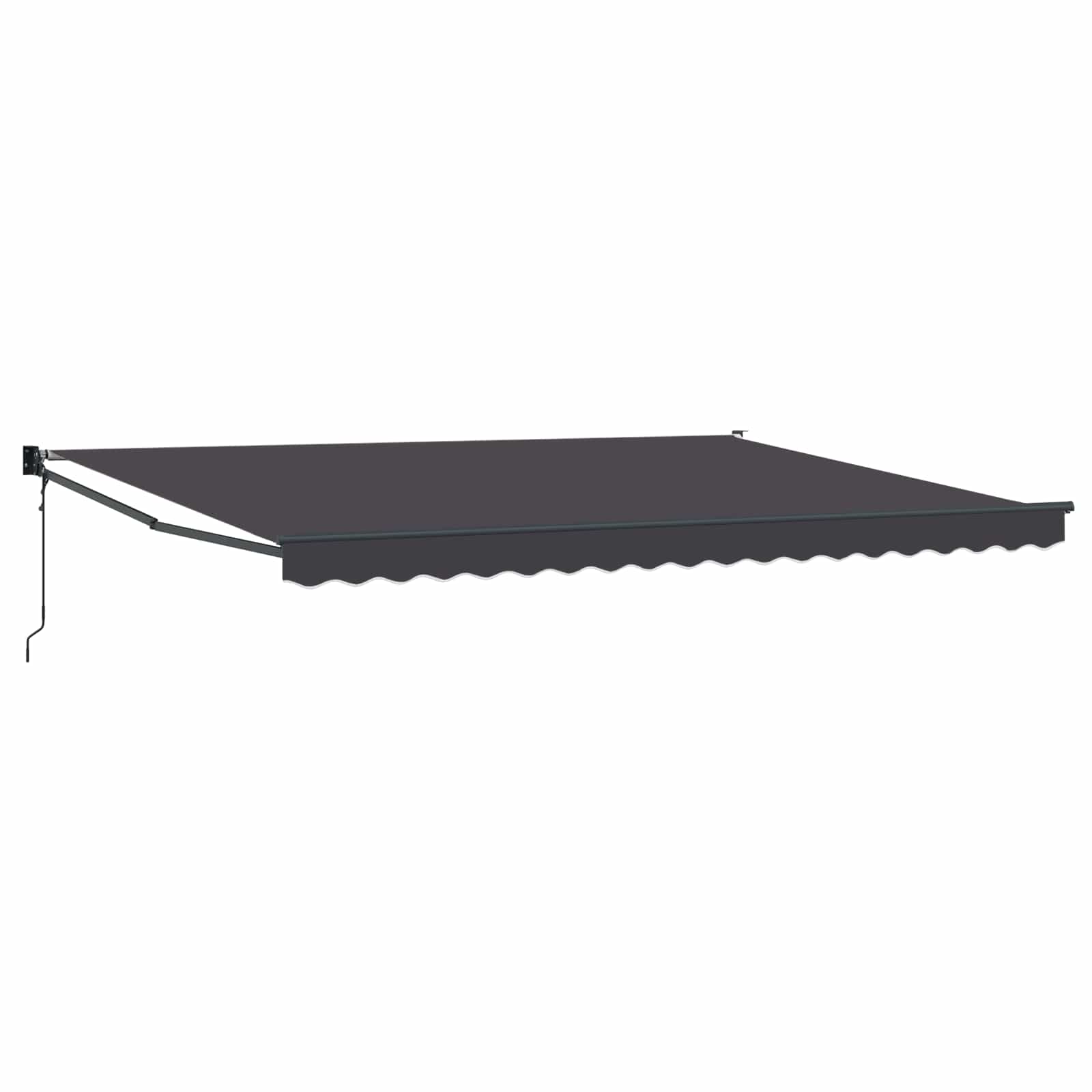 Markise Anthrazit 4 x 2 m Polyester und Metall