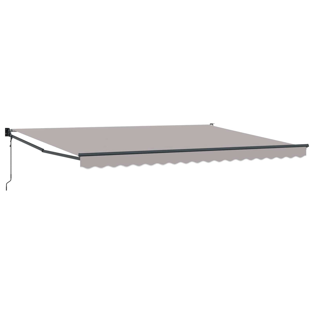 Markise Hellgrau 4 x 2 m Polyester und Metall