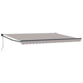 Markise Hellgrau 4 x 2 m Polyester und Metall