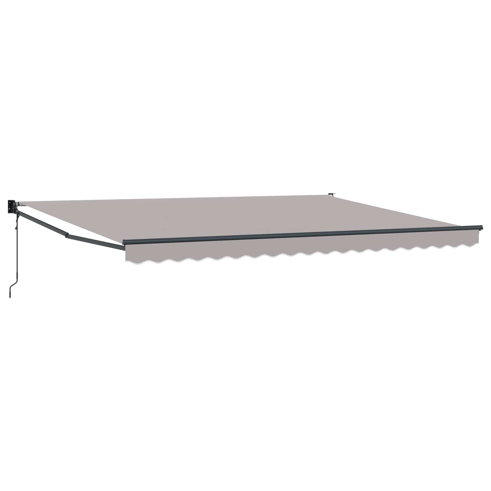 Markise Hellgrau 4 x 2 m Polyester und Metall