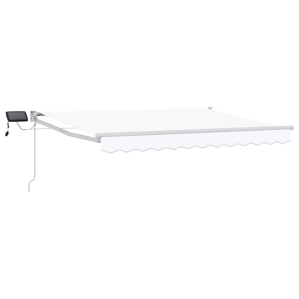 Manuelle Gelenkarmmarkise mit LEDs Weiß 2,5 x 2 m