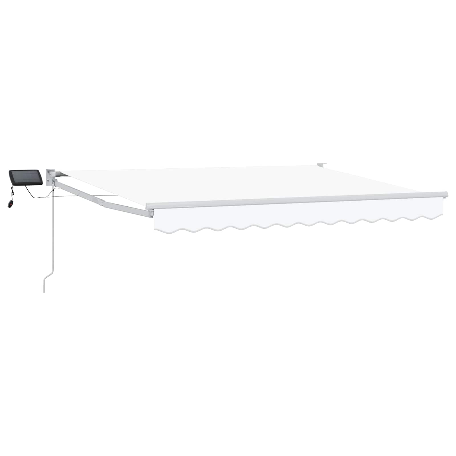 Manuelle Gelenkarmmarkise mit LEDs Weiß 2,5 x 2 m