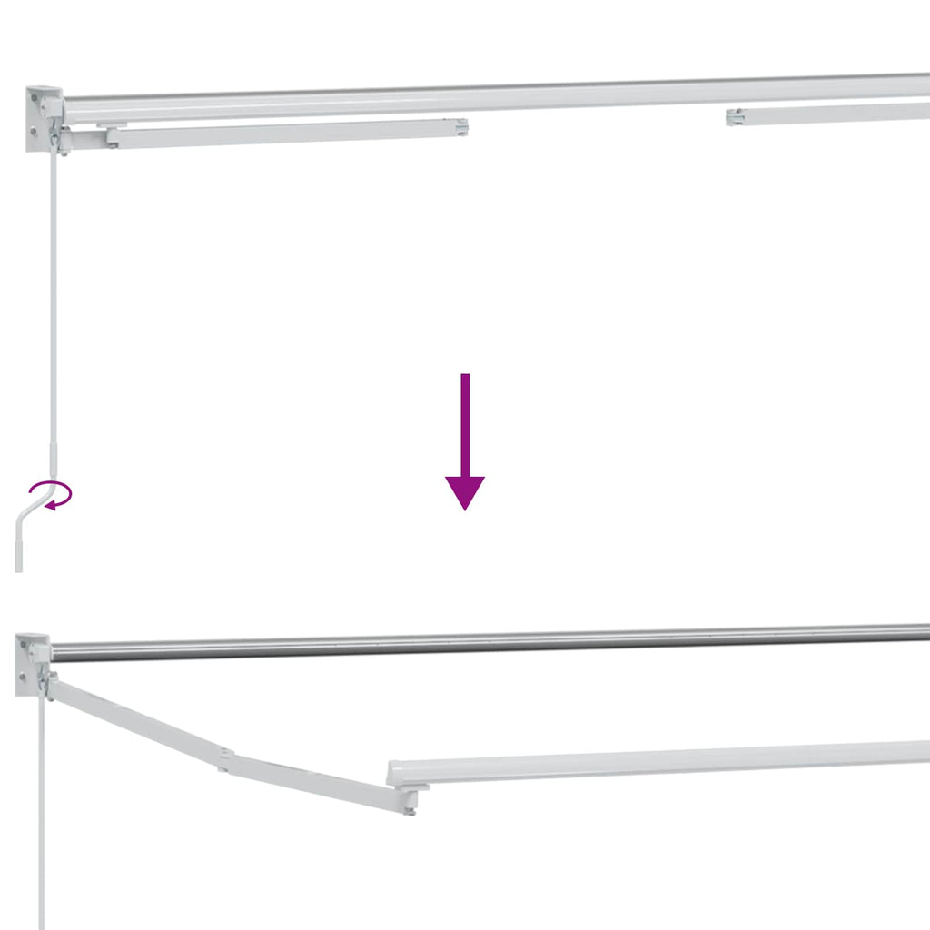 Manuelle Gelenkarmmarkise mit LEDs 3,5 x 2 m