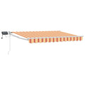 Manuelle Gelenkarmmarkise mit LEDs Mehrfarbig 3,5 x 2 m