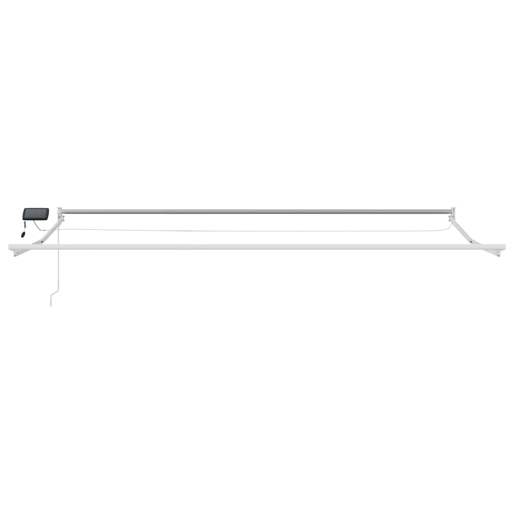 Manuelle Gelenkarmmarkise mit LEDs Creme und Weiß 4 x 2 m