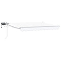 Manuelle Gelenkarmmarkise mit LEDs Weiß 3 x 2,5 m