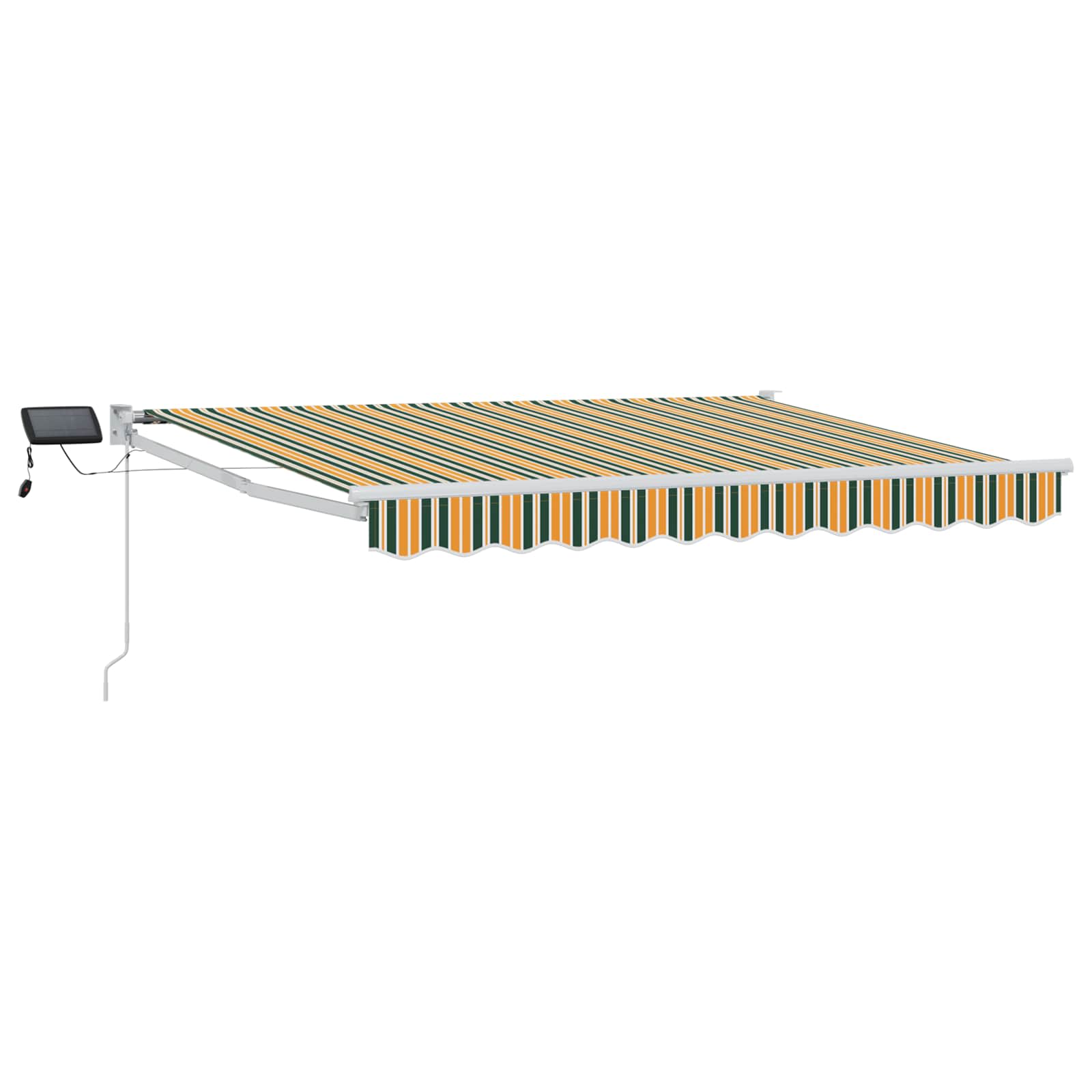 Manuelle Gelenkarmmarkise mit LEDs Grün, Gelb, Weiß 3,5 x 2,5 m