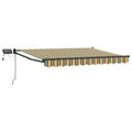 Manuelle Gelenkarmmarkise mit LEDs 2,5 x 2 m