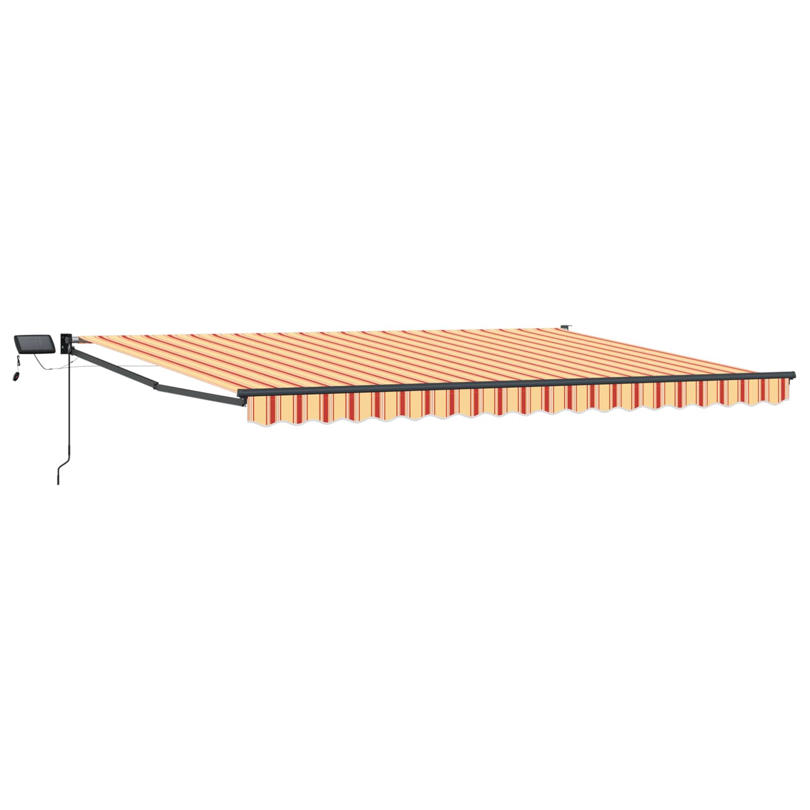 Manuelle Gelenkarmmarkise mit LEDs Mehrfarbig 4 x 2 m