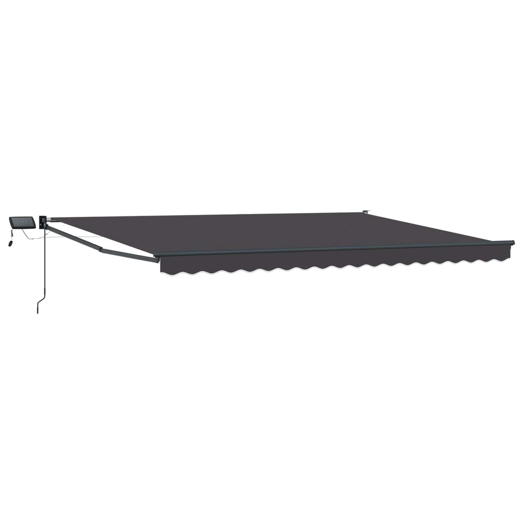 Manuelle Gelenkarmmarkise mit LEDs Anthrazit 4 x 3 m
