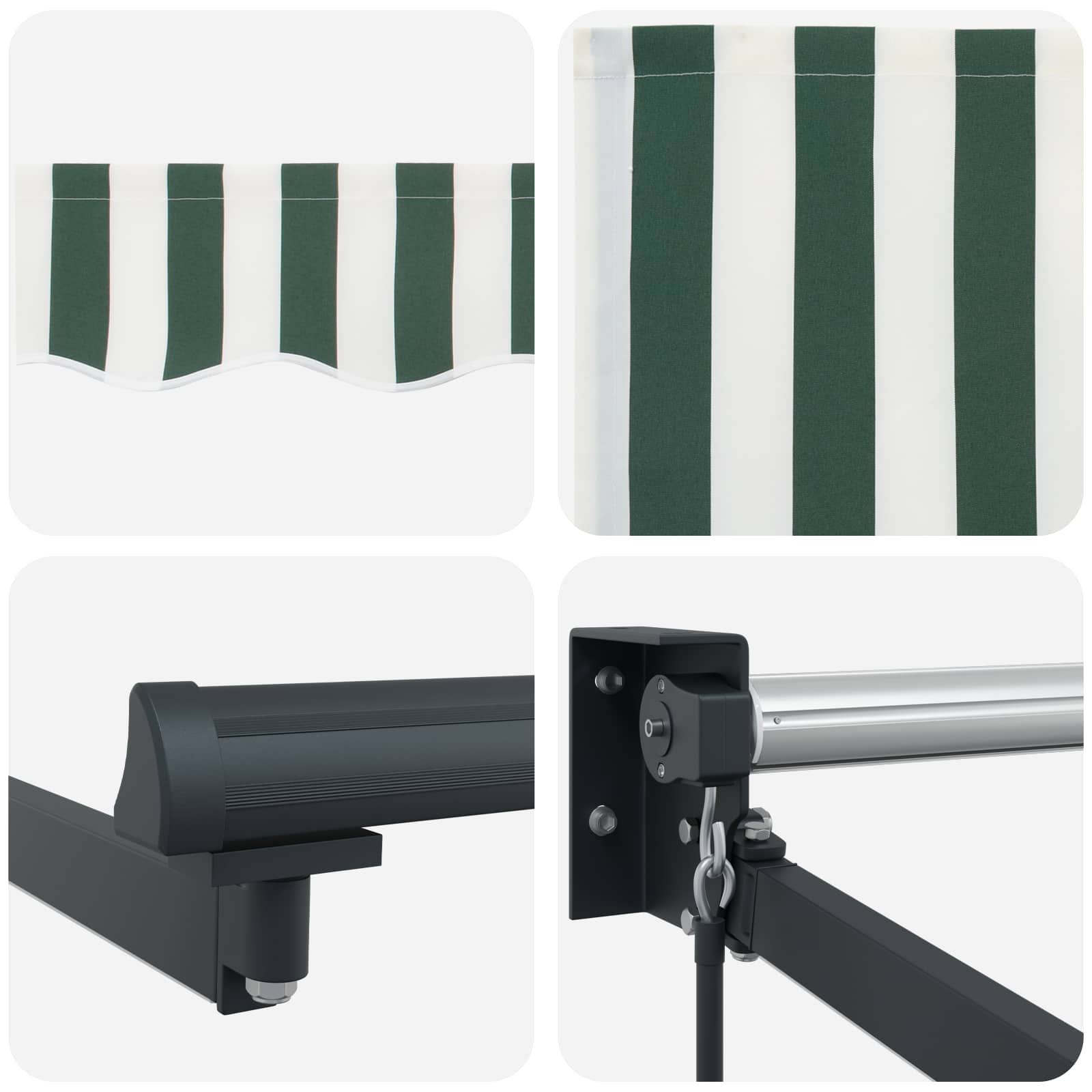 Manuelle Gelenkarmmarkise mit LEDs 4 x 3 m