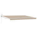 Elektrische ausziehbare Markise Beige 4,5 × 3 m