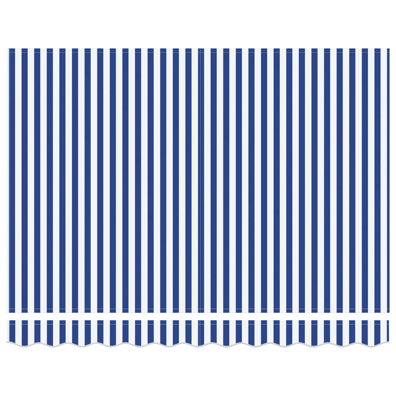 Elektrische ausziehbare Markise Blau und Weiß 3 x 2 m