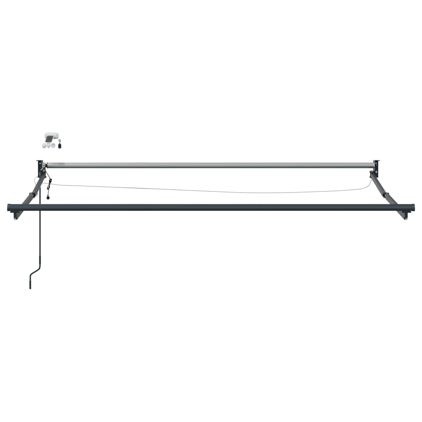Elektrische ausziehbare Markise Blau und Weiß 3 x 2,5 m