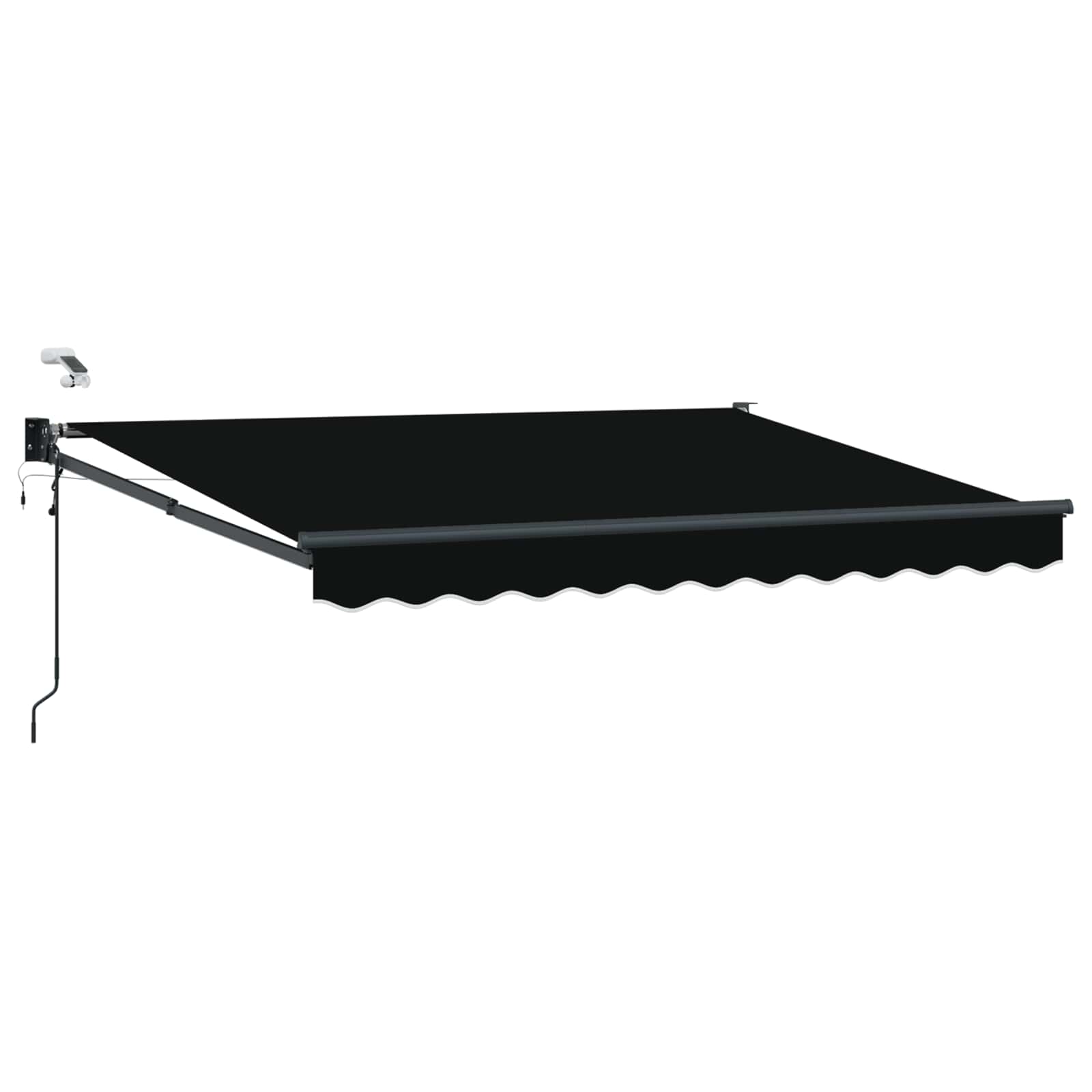 Elektrische ausziehbare Markise Schwarz 3 x 2,5 m
