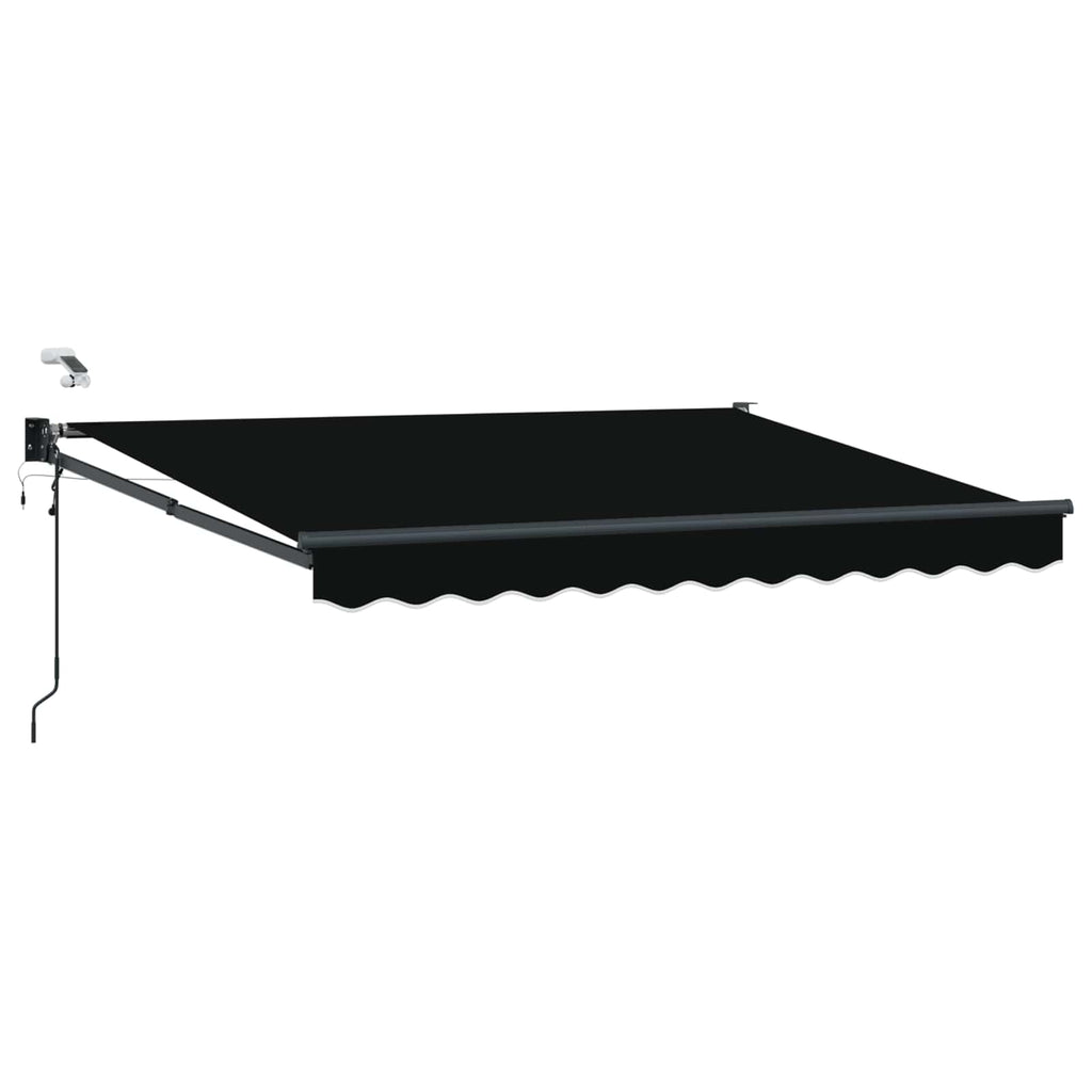 Elektrische ausziehbare Markise Schwarz 3,5 x 2,5 m