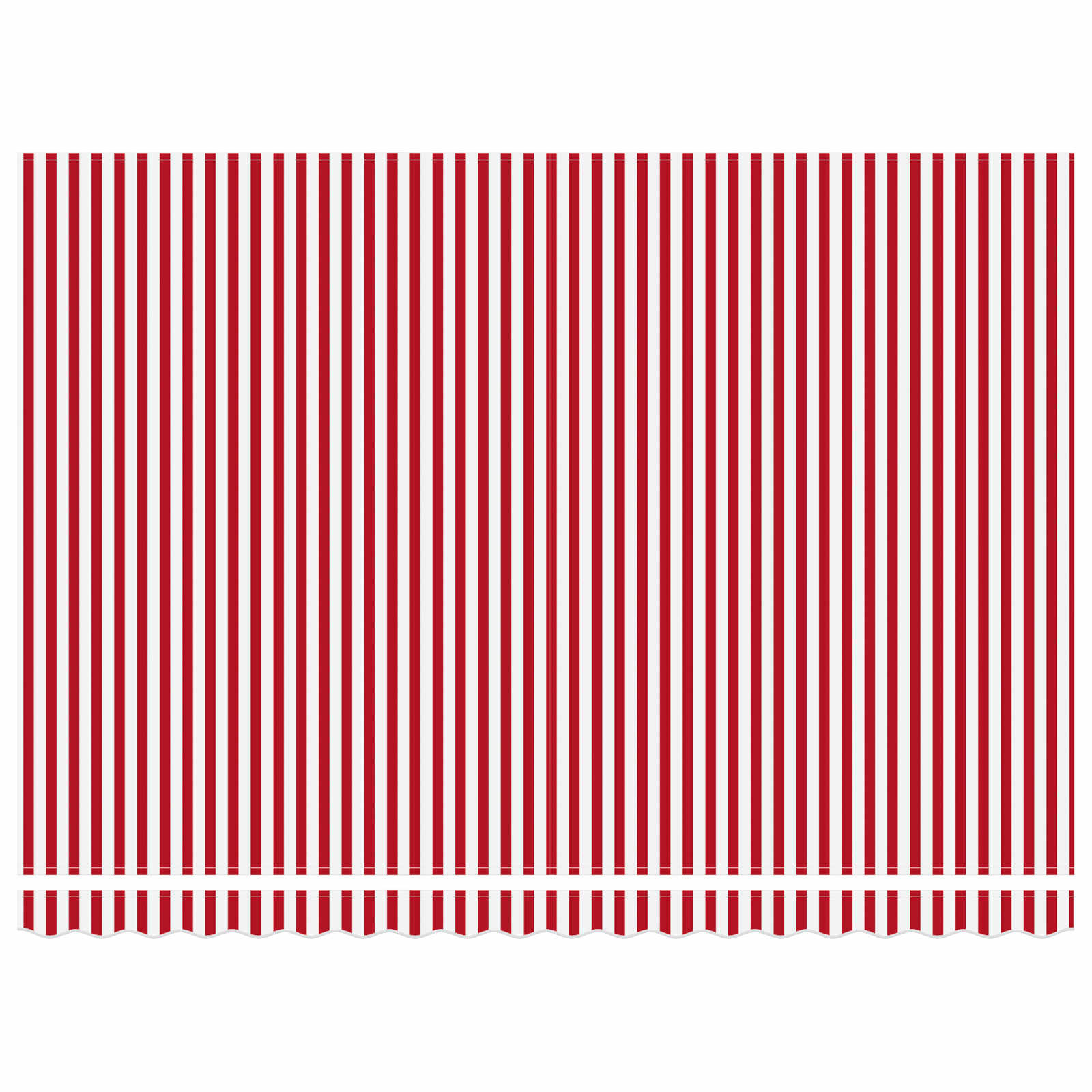 Elektrische ausziehbare Markise Rot und Weiß 4,5 × 3 m