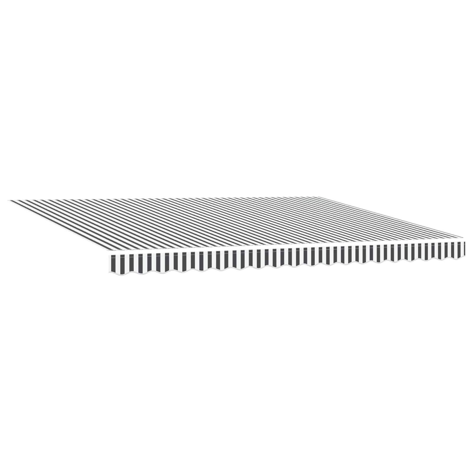 Elektrische ausziehbare Markise Anthrazit und Weiß 5 x 3 m