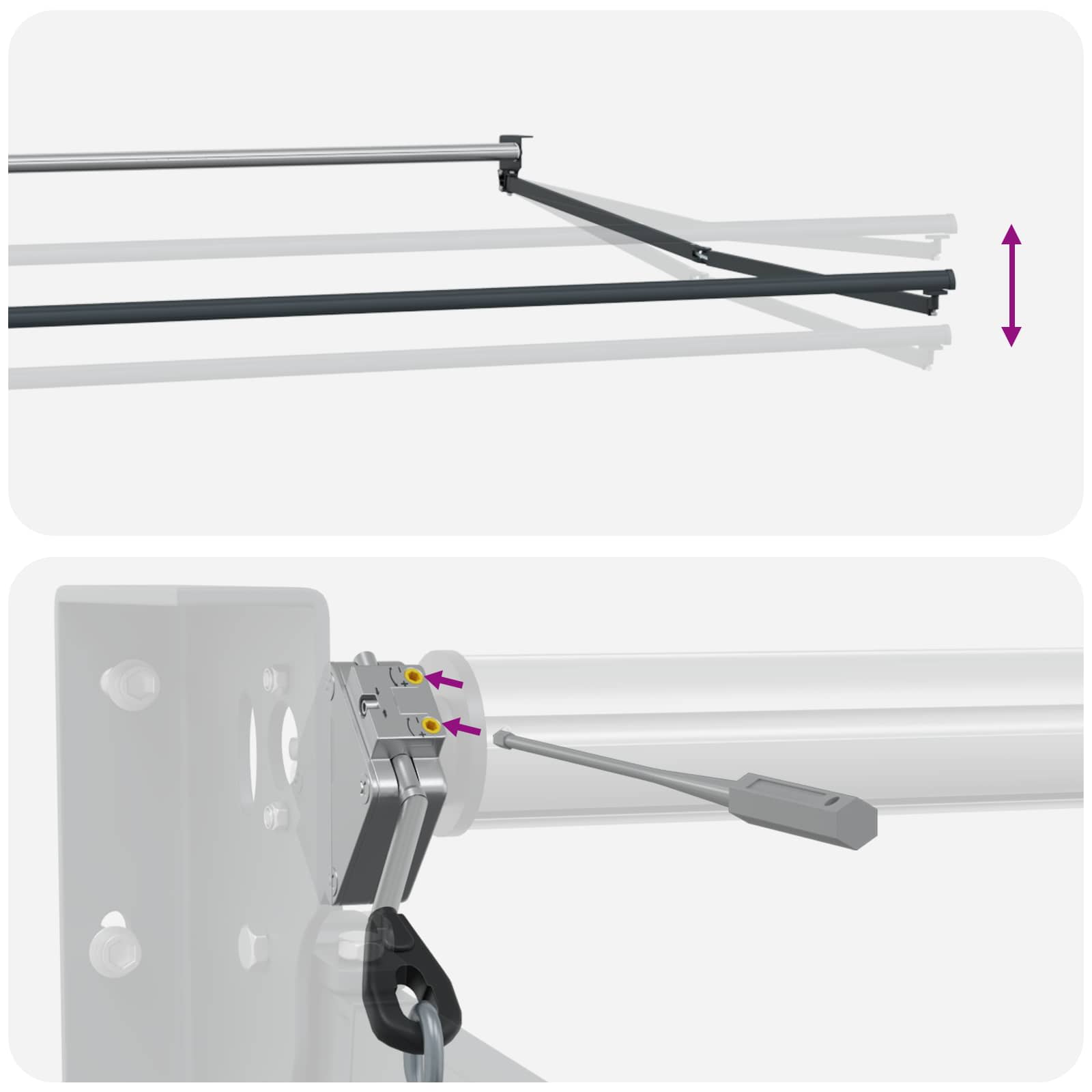 Elektrische ausziehbare Markise Mehrfarbig 5 x 3 m