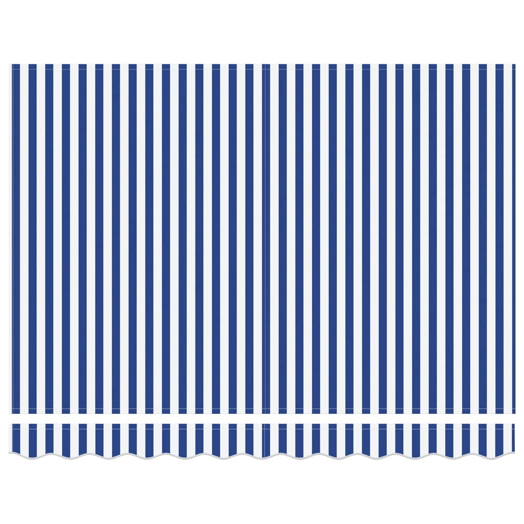 Elektrische ausziehbare Markise Blau und Weiß 2,5 x 2 m