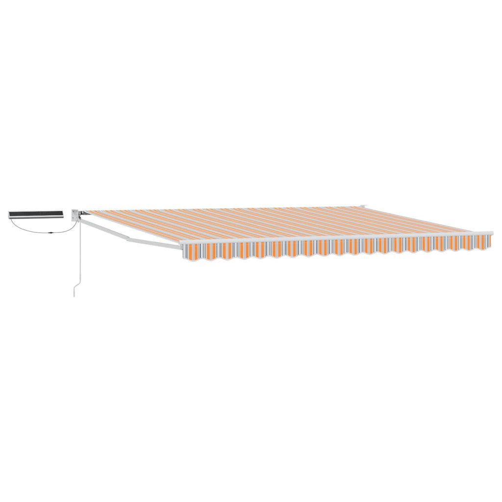 Elektrische ausziehbare Markise Blau, Orange, Weiß 4 x 3 m