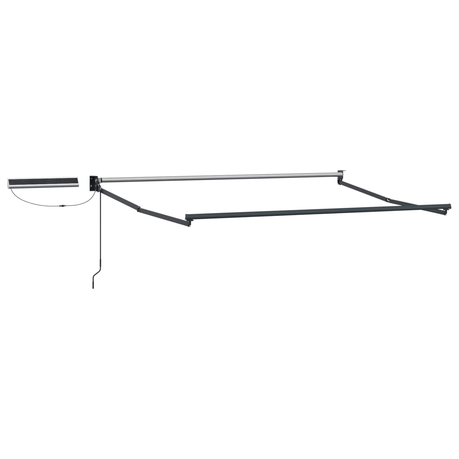 Elektrische ausziehbare Markise Anthrazit und Weiß 3 x 2 m