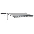 Elektrische ausziehbare Markise Anthrazit und Weiß 3 x 2,5 m