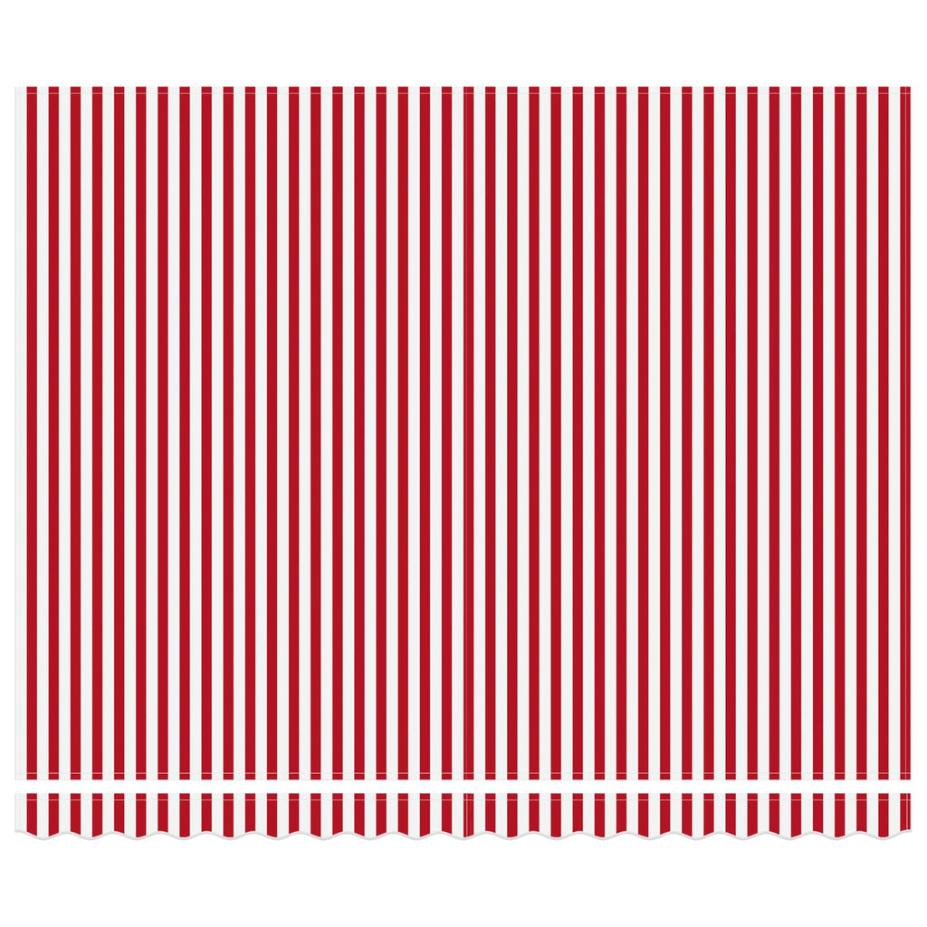 Ausziehbare Markise Rot und Weiß 400 x 300 cm