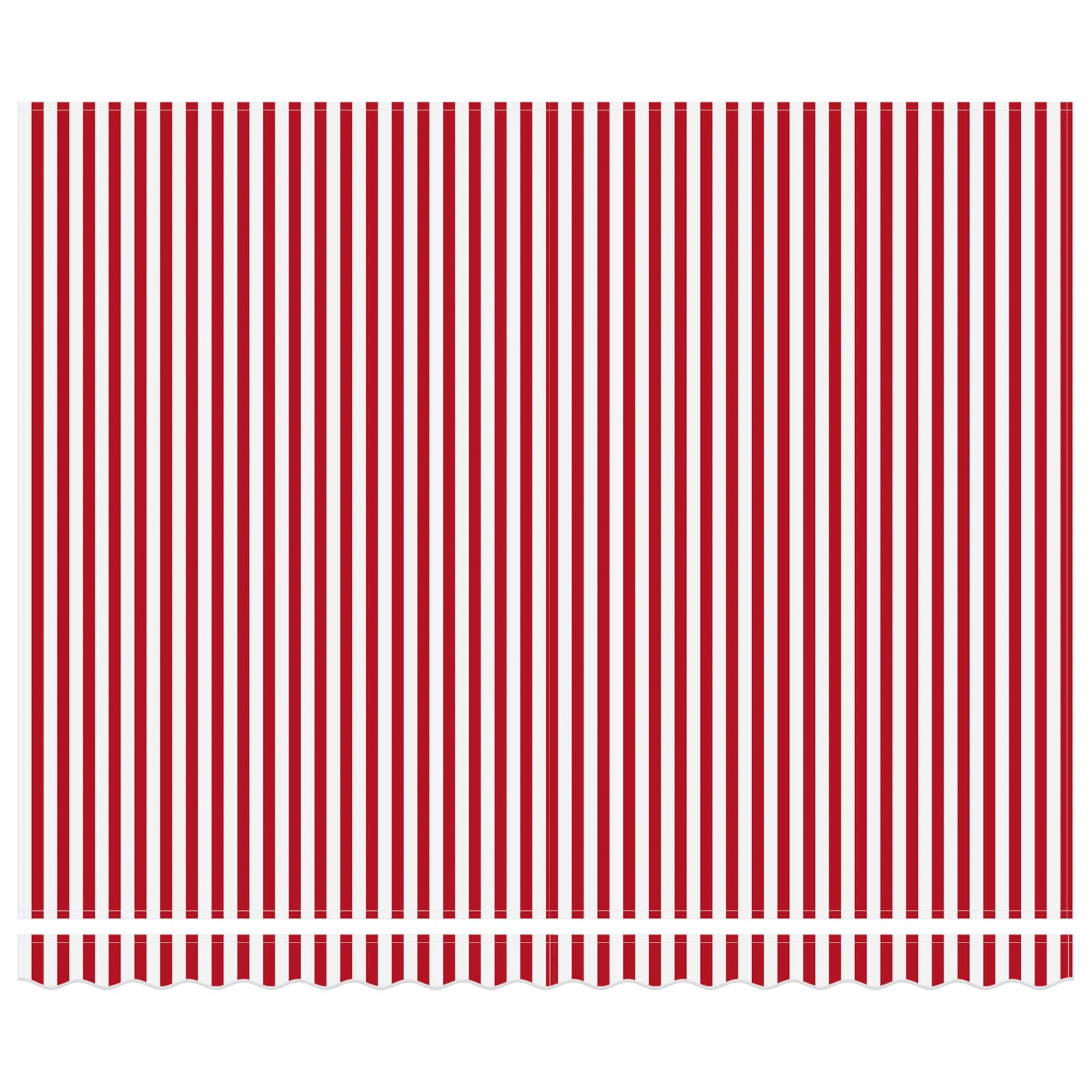 Ausziehbare Markise Rot und Weiß 400 x 300 cm
