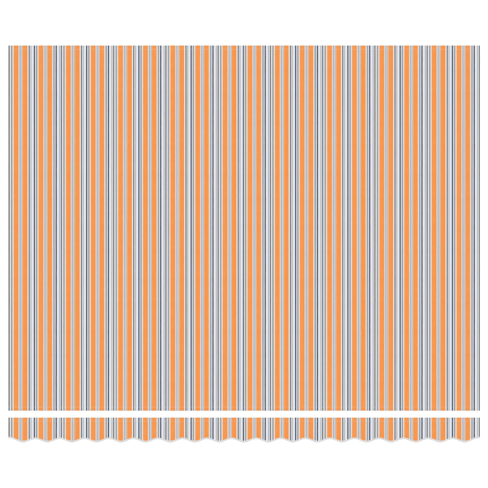 Ausziehbare Markise Orange und Grau 400 x 300 cm
