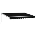 Manuell einziehbare Markise Schwarz 3 x 2,5 m