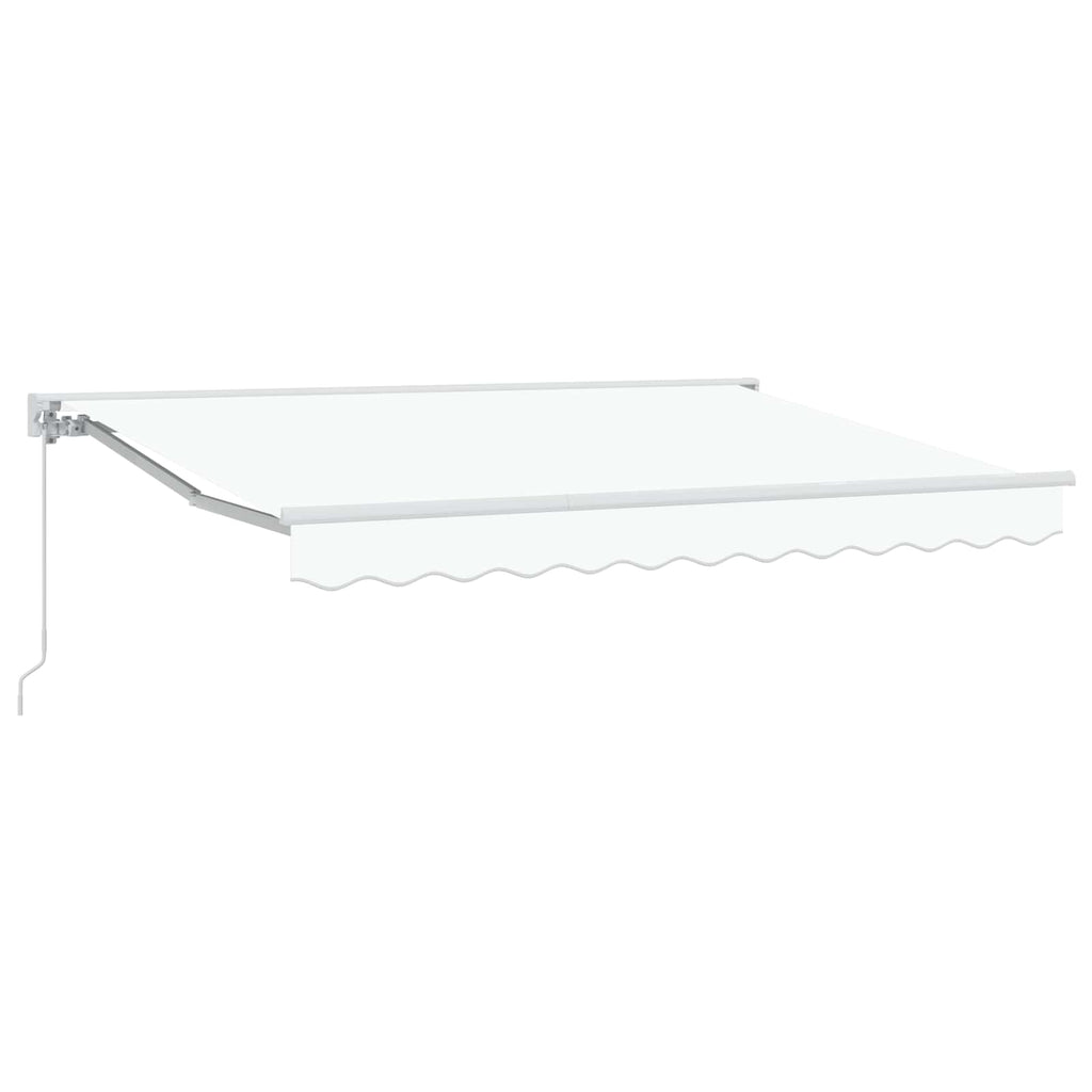 Manuell einziehbare Markise Weiß 3 x 2,5 m
