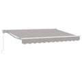 Manuell einziehbare Markise Hellgrau 3 x 2,5 m