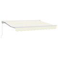 Manuell einziehbare Markise Creme 3,5 x 2,5 m