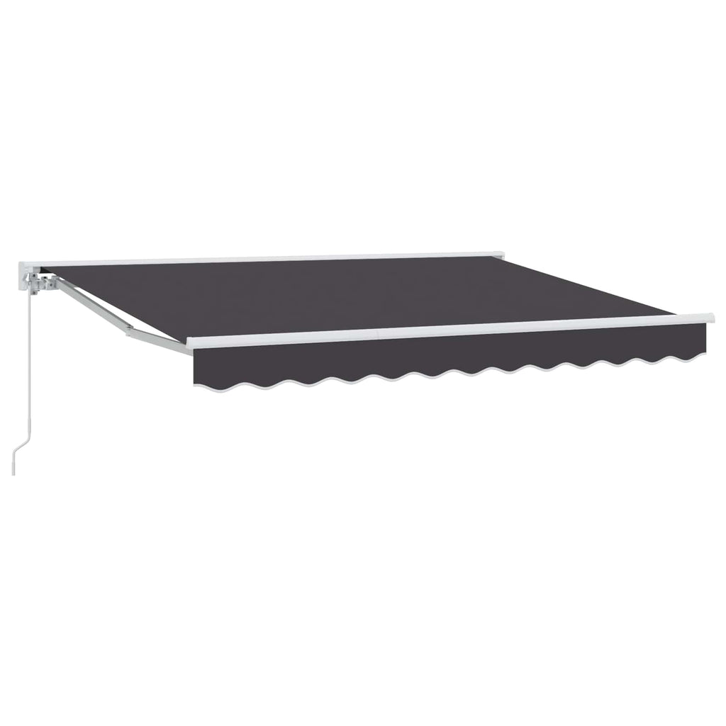 Manuell einziehbare Markise Anthrazit 3,5 x 2,5 m