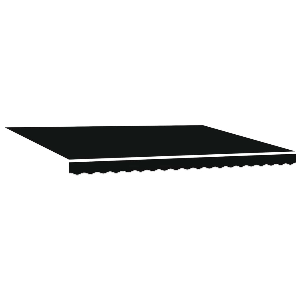Manuell einziehbare Markise Schwarz 4 x 3 m