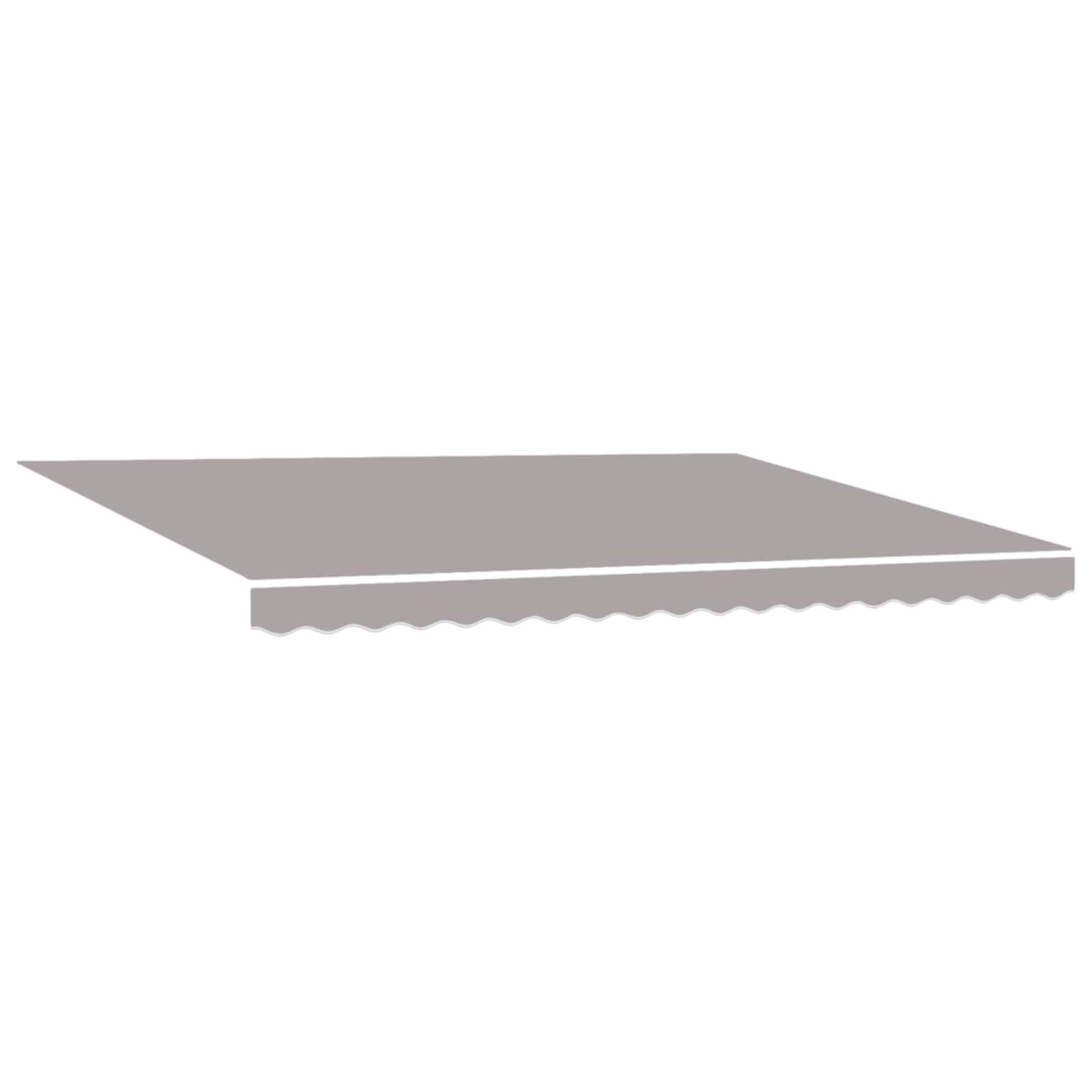 Manuell einziehbare Markise Hellgrau 4,5 × 3 m