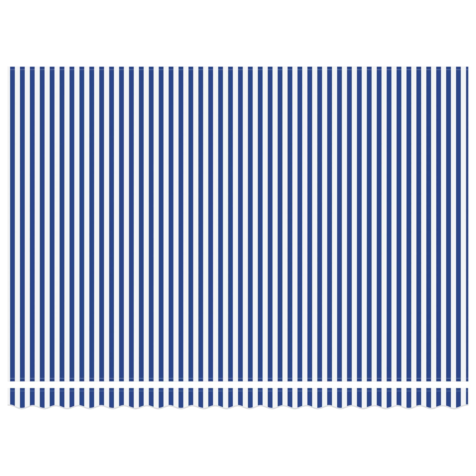 Manuell einziehbare Markise Blau und Weiß 4,5 x 3,5 m