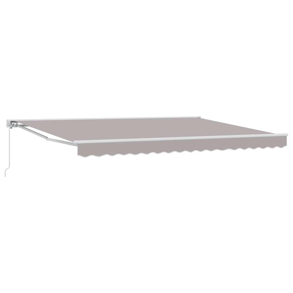 Manuell einziehbare Markise Hellgrau 4,5 x 3,5 m