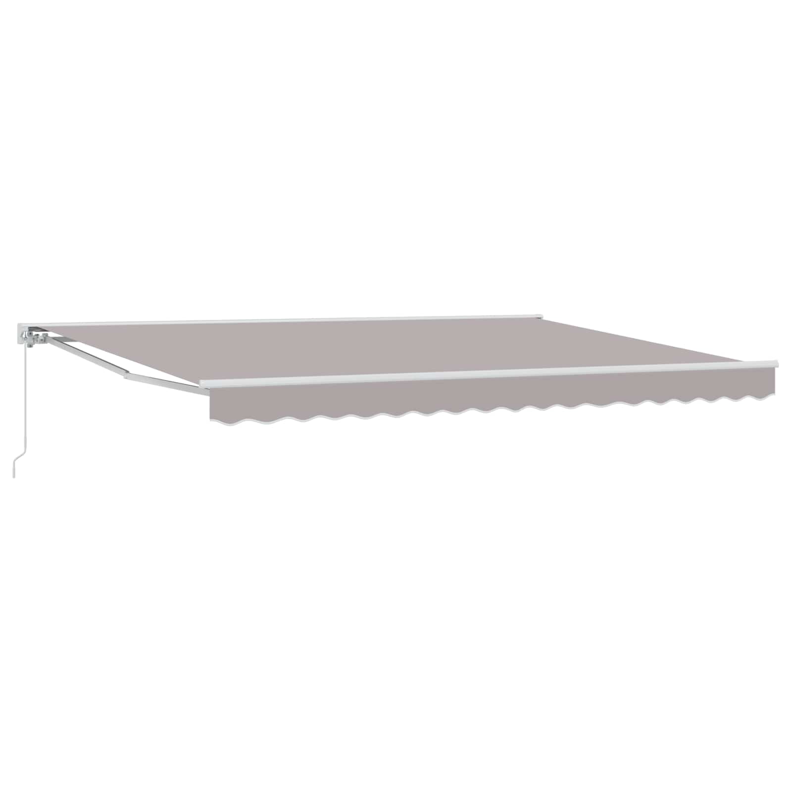 Manuell einziehbare Markise Hellgrau 4,5 x 3,5 m