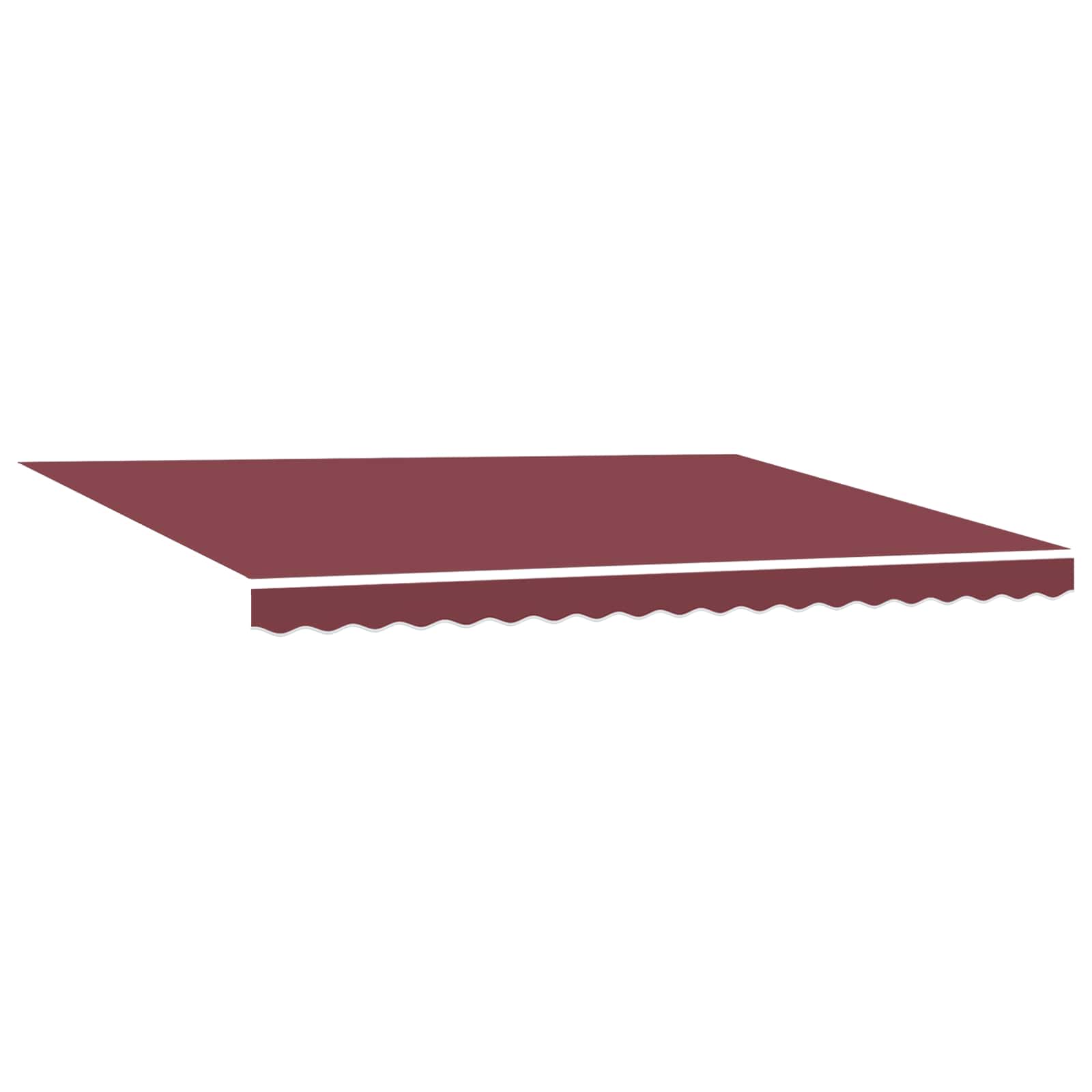 Manuell einziehbare Markise Bordeauxrot 5 x 3 m