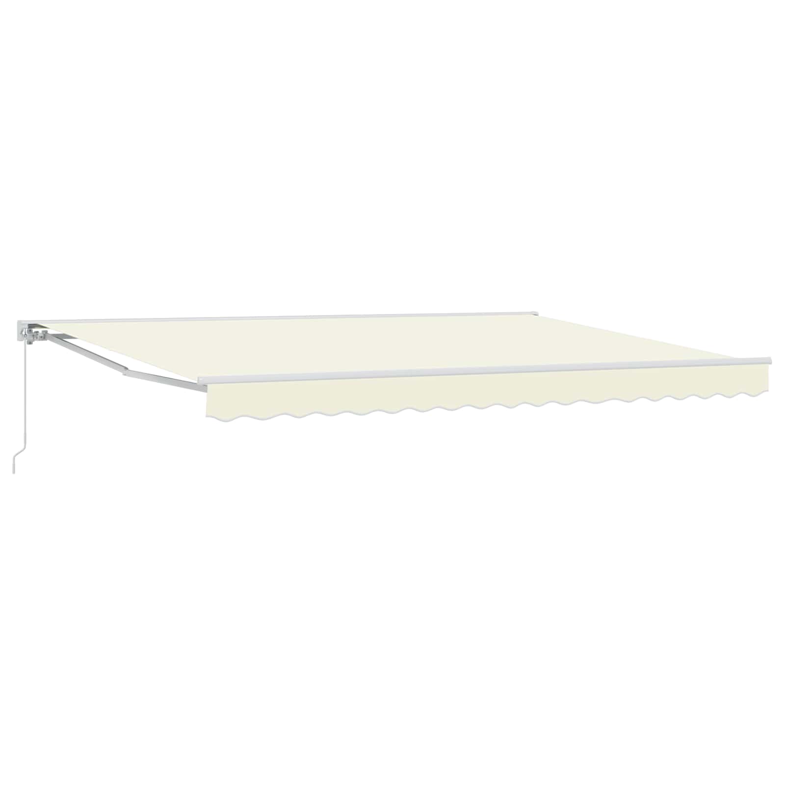 Manuell einziehbare Markise Creme 5 x 3,5 m