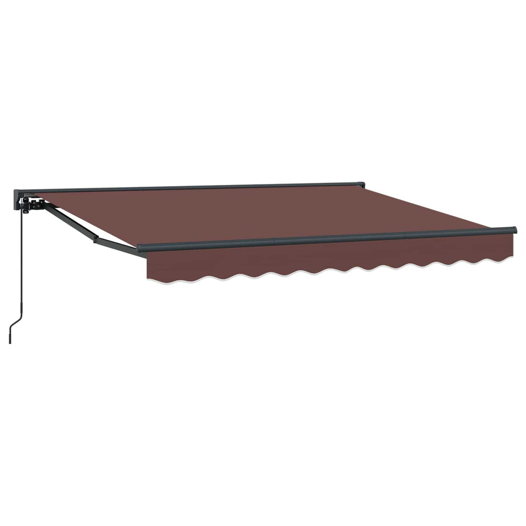 Manuell einziehbare Markise Braun 3,5 x 2 m