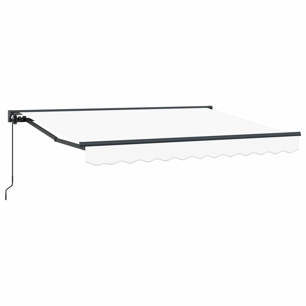 Manuell einziehbare Markise Weiß 3,5 x 2 m